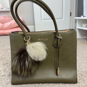 Michael Kors Mercer Green Large Convertible Tote